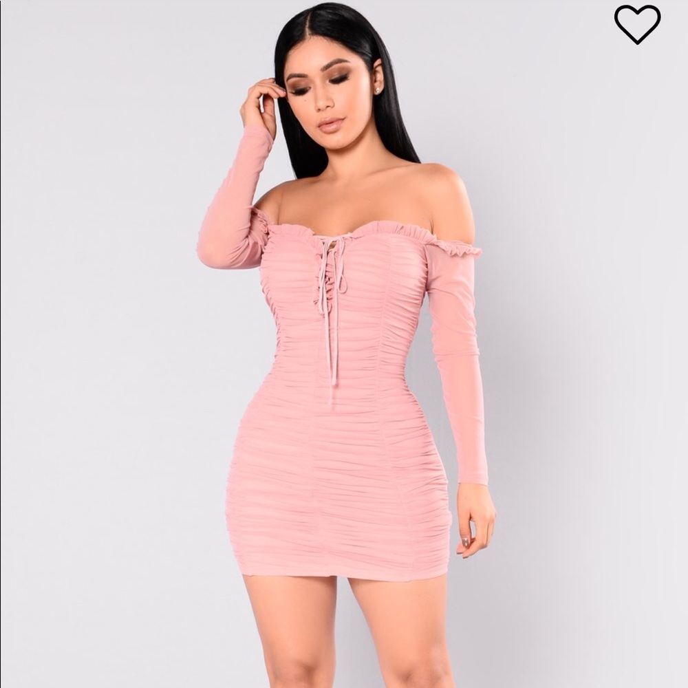 Maura Mesh Dress - Mauve